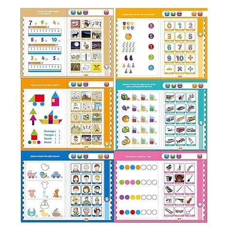 E Book for Kids | Interactive English Learning | Early Education Educational Toys | Intelligence Book for Kids | Phonetic Learning, Alphabets, Numbers, Animals, Fruits, Shapes, Vehicles & Colors | Electronic Sound Teaching Aid